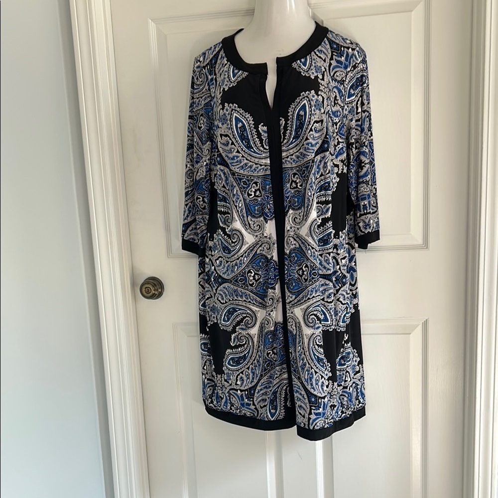 Blue and Black Paisley Tunic